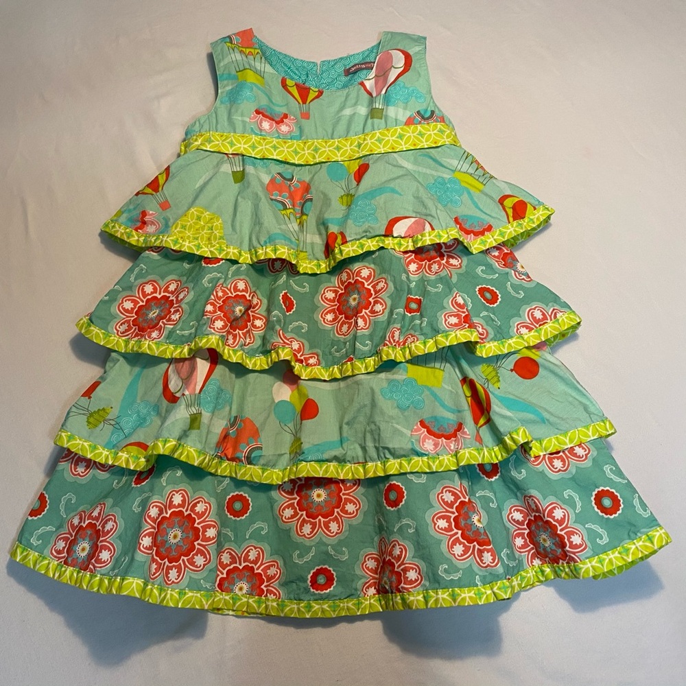 Jelly The Pug Hot Air Balloon Up Up Away Twirl Dress Size 6X